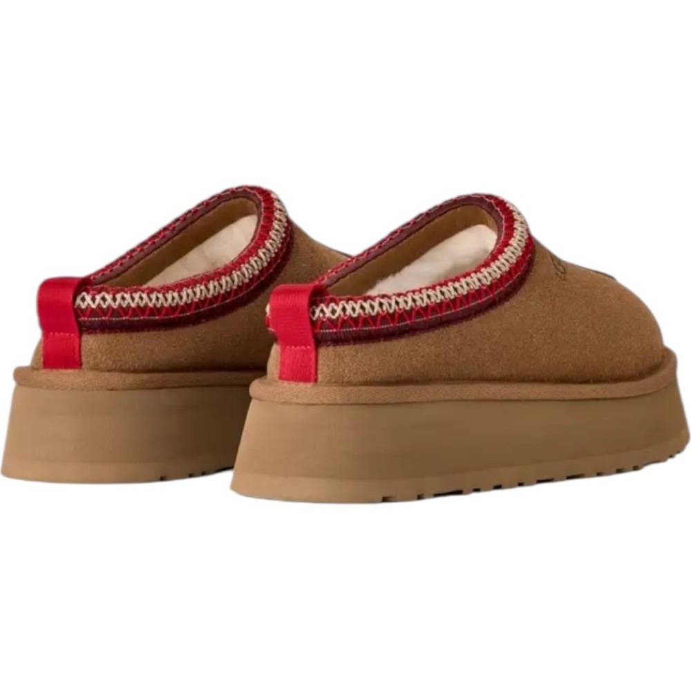New in Box! Ugg Tazz II Platform Fur Mule Chestnut Size 9 Mule - Picture 4 of 13